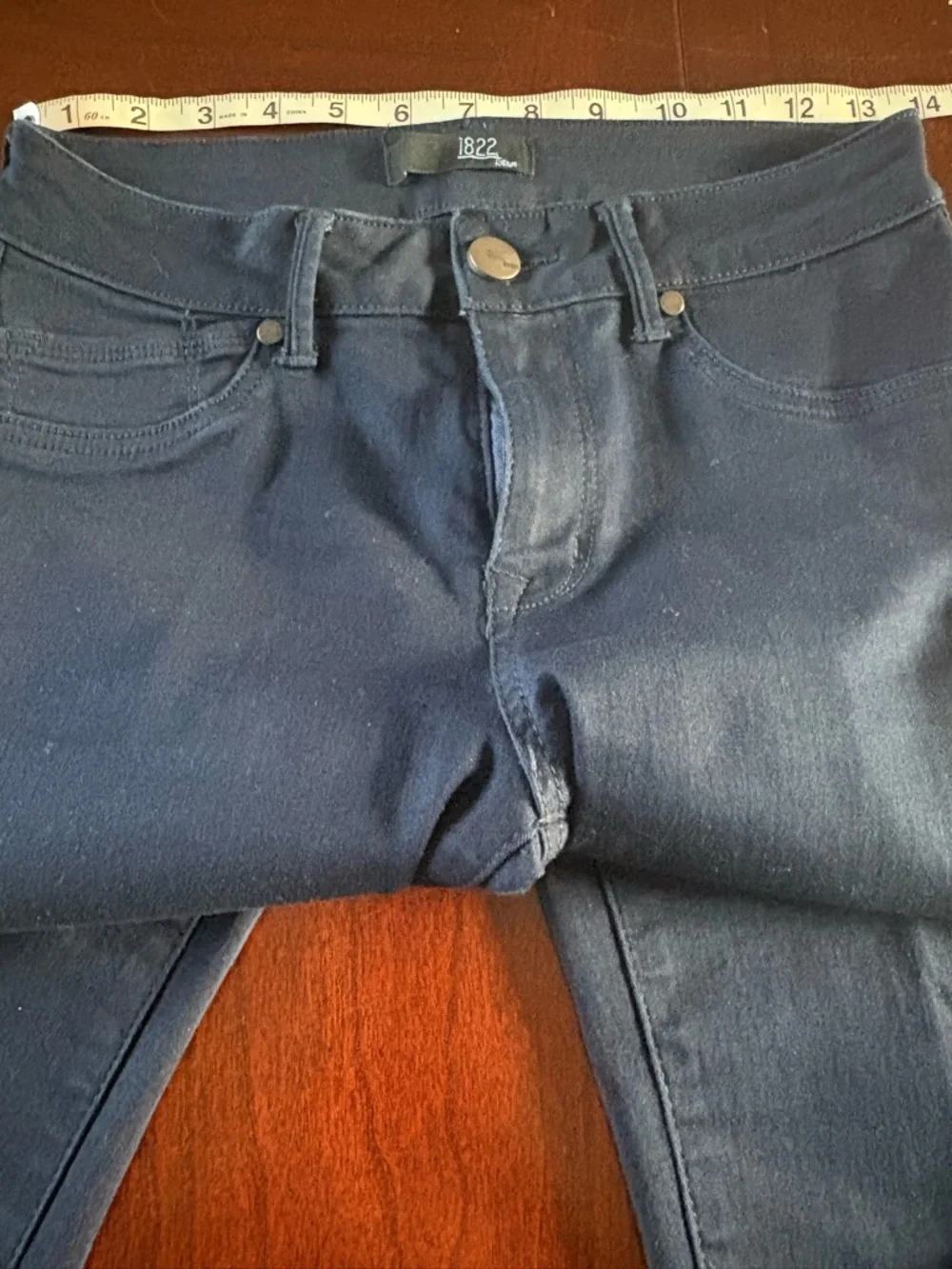 1822 Denim Dark Navy Cropped Slim Ankle Jeans - Picture 4 of 6